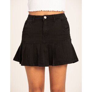 RSQ Pleated Denim Black Cheer Skirt Size‎ Small